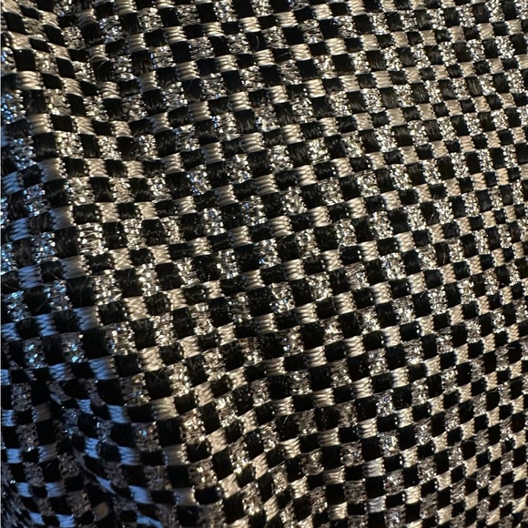 VTG Y2K Cachet Tailored Black Silver & Black Checkered Halter Top Size 6 NWT - Picture 4 of 12